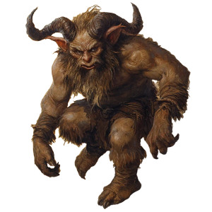 Hairy Dwarf Satyr Vinyl Car Decal Sticker – Waterproof & UV-Resistant 8"