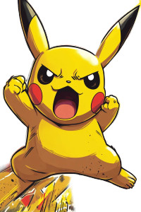 Angry Pikachu V5 Vinyl Car Decal Sticker – Waterproof & UV-Resistant 8"