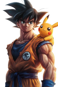 Goku With Pikachu Vinyl Car Decal Sticker – Waterproof & UV-Resistant 8" Goku With Pikachu Vinyl Car Decal Sticker – Waterproof & UV-Resistant 8"