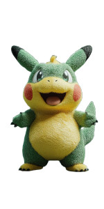 Pikachu-Yoshi Hybrid Vinyl Car Decal Sticker – Waterproof & UV-Resistant 8"