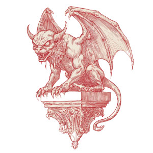 Gothic Gargoyle Drawing V2 Vinyl Car Decal Sticker – Waterproof & UV-Resistant 8" Gothic Gargoyle Drawing V2 Vinyl Car Decal Sticker – Waterproof & UV-Resistant 8"