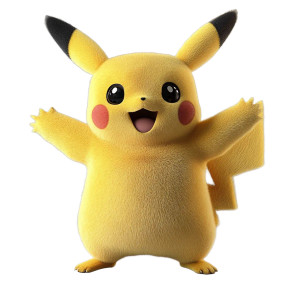 Realistic Adult Pikachu Vinyl Car Decal Sticker – Waterproof & UV-Resistant 8"