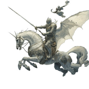 Knight Vs Dragon V8 Vinyl Car Decal Sticker – Waterproof & UV-Resistant 8"
