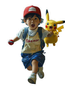Ash Costume Boy Vinyl Car Decal Sticker – Waterproof & UV-Resistant 8"