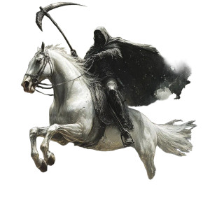 Pale Horse Apocalypse Vinyl Car Decal Sticker – Waterproof & UV-Resistant 8"
