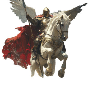 Epic Knight Pegasus Vinyl Car Decal Sticker – Waterproof & UV-Resistant 8"