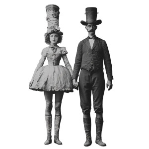 Circus Couple 1890S Vinyl Car Decal Sticker – Waterproof & UV-Resistant 8"