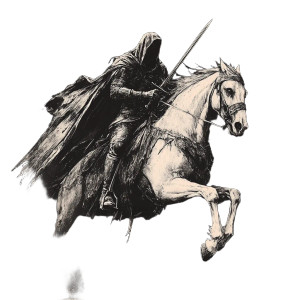 Evil Knight Riding Vinyl Car Decal Sticker – Waterproof & UV-Resistant 8"