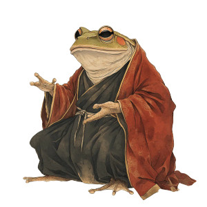 Lao Tzu Frog Vinyl Car Decal Sticker – Waterproof & UV-Resistant 8"