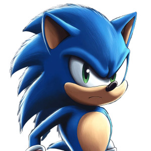 Sonic Character Vinyl Car Decal Sticker – Waterproof & UV-Resistant 8"