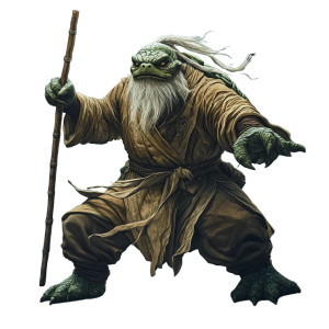 Kung Fu Turtle Master Vinyl Car Decal Sticker – Waterproof & UV-Resistant 8"