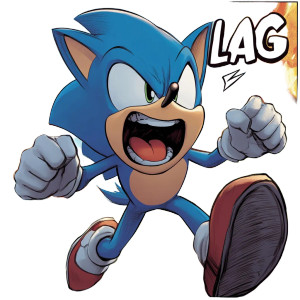 Sonic Screaming Lag Vinyl Car Decal Sticker – Waterproof & UV-Resistant 8"