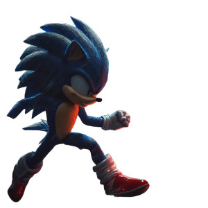 Super Saiyan Sonic V2 Vinyl Car Decal Sticker – Waterproof & UV-Resistant 8"