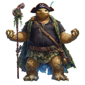 Magical Turtle Pirate Vinyl Car Decal Sticker – Waterproof & UV-Resistant 8"