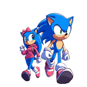 Sonic Walking Vinyl Car Decal Sticker – Waterproof & UV-Resistant 8"