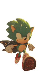 Sonic With Cape Vinyl Car Decal Sticker – Waterproof & UV-Resistant 8"