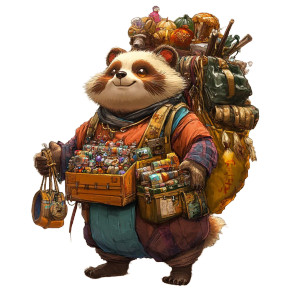 Tanuki Merchant Vinyl Car Decal Sticker – Waterproof & UV-Resistant 8"