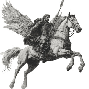 Bellerophon On Pegasus V2 Vinyl Car Decal Sticker – Waterproof & UV-Resistant 8" Bellerophon On Pegasus V2 Vinyl Car Decal Sticker – Waterproof & UV-Resistant 8"