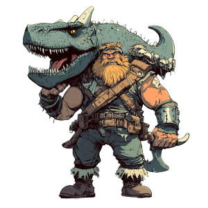 Viking Dinosaur Bearers Vinyl Car Decal Sticker – Waterproof & UV-Resistant 8"