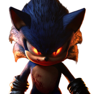 Evil Sonic V2 Vinyl Car Decal Sticker – Waterproof & UV-Resistant 8"