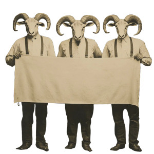 Creepy Ram-Headed Men Vinyl Car Decal Sticker – Waterproof & UV-Resistant 8"