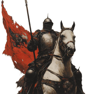 Knight In Battle V2 Vinyl Car Decal Sticker – Waterproof & UV-Resistant 8" Knight In Battle V2 Vinyl Car Decal Sticker – Waterproof & UV-Resistant 8"