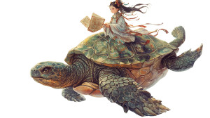 Xuanwu Turtle Girl Vinyl Car Decal Sticker – Waterproof & UV-Resistant 8"