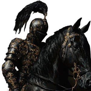 Medieval Knight Painting Vinyl Car Decal Sticker – Waterproof & UV-Resistant 8"