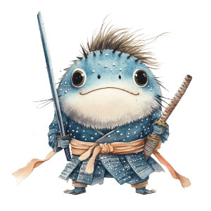 Pufferfish Samurai Vinyl Car Decal Sticker – Waterproof & UV-Resistant 8" Pufferfish Samurai Vinyl Car Decal Sticker – Waterproof & UV-Resistant 8"