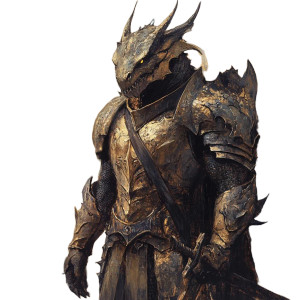 Bronze Dragonborn Paladin Vinyl Car Decal Sticker – Waterproof & UV-Resistant 8"