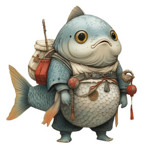 Cheerful Aquatic Creature Vinyl Car Decal Sticker – Waterproof & UV-Resistant 8"