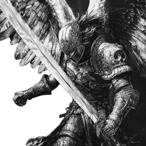 Saint Michael Warrior V2 Vinyl Car Decal Sticker – Waterproof & UV-Resistant 8"