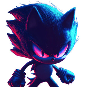 Evil Shadow Sonic Vinyl Car Decal Sticker – Waterproof & UV-Resistant 8"
