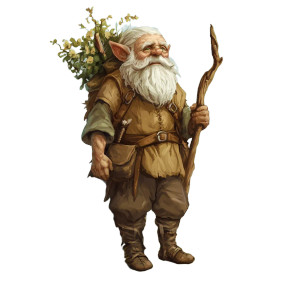 Gnome Druid Portrait Vinyl Car Decal Sticker – Waterproof & UV-Resistant 8"