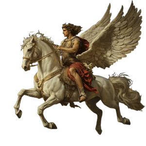 Bellerophon And Pegasus Vinyl Car Decal Sticker – Waterproof & UV-Resistant 8" Bellerophon And Pegasus Vinyl Car Decal Sticker – Waterproof & UV-Resistant 8"