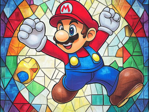 Stained Glass Mario V2 Vinyl Car Decal Sticker – Waterproof & UV-Resistant 8" Stained Glass Mario V2 Vinyl Car Decal Sticker – Waterproof & UV-Resistant 8"