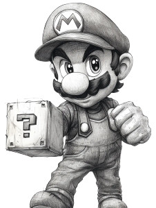 Mario With Pixel Block Vinyl Car Decal Sticker – Waterproof & UV-Resistant 8"