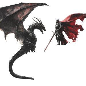 Dragon Vs Knight Vinyl Car Decal Sticker – Waterproof & UV-Resistant 8" Dragon Vs Knight Vinyl Car Decal Sticker – Waterproof & UV-Resistant 8"
