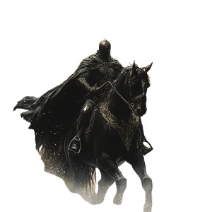 Black Knight Riding V2 Vinyl Car Decal Sticker – Waterproof & UV-Resistant 8"