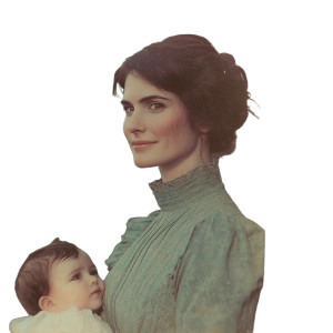 Vintage Maternal Portrait Vinyl Car Decal Sticker – Waterproof & UV-Resistant 8" Vintage Maternal Portrait Vinyl Car Decal Sticker – Waterproof & UV-Resistant 8"