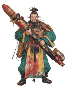 Zhong Kui Armed Vinyl Car Decal Sticker – Waterproof & UV-Resistant 8"