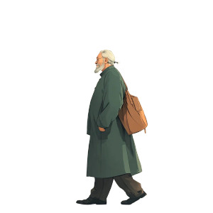 Old-Fashioned Man Vinyl Car Decal Sticker – Waterproof & UV-Resistant 8"