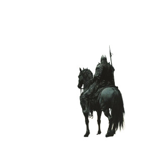 Ominous Horseman Knight Vinyl Car Decal Sticker – Waterproof & UV-Resistant 8"