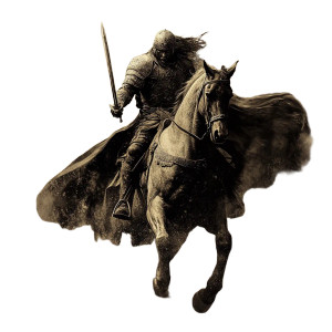 Ancient Warrior Riding Vinyl Car Decal Sticker – Waterproof & UV-Resistant 8"