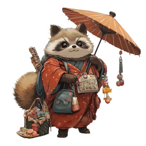 Tanuki Merchant V2 Vinyl Car Decal Sticker – Waterproof & UV-Resistant 8"