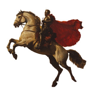 Knight On Rearing Horse Vinyl Car Decal Sticker – Waterproof & UV-Resistant 8"