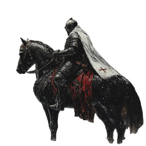 Templar Knight V2 Vinyl Car Decal Sticker – Waterproof & UV-Resistant 8"