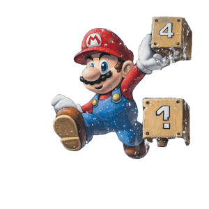 Mario Bross Jumping Vinyl Car Decal Sticker – Waterproof & UV-Resistant 8"