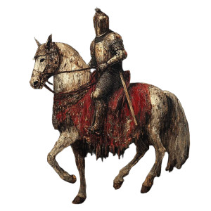 Medieval Knight Painting V2 Vinyl Car Decal Sticker – Waterproof & UV-Resistant 8"