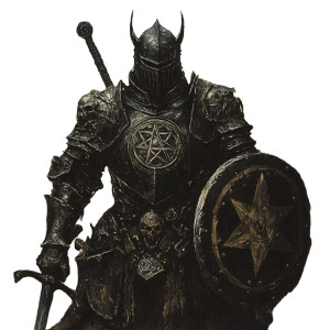 Demonic Knight V4 Vinyl Car Decal Sticker – Waterproof & UV-Resistant 8"